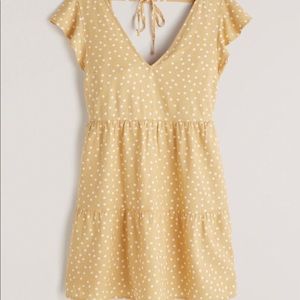 Abercrombie and Fitch Yellow Trapeze Mini Dress